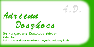 adrienn doszkocs business card